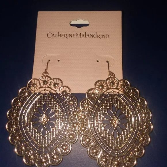 Catherine Malandrino Hypoallergenic Statement Piece Earrings - Picture 1 of 5